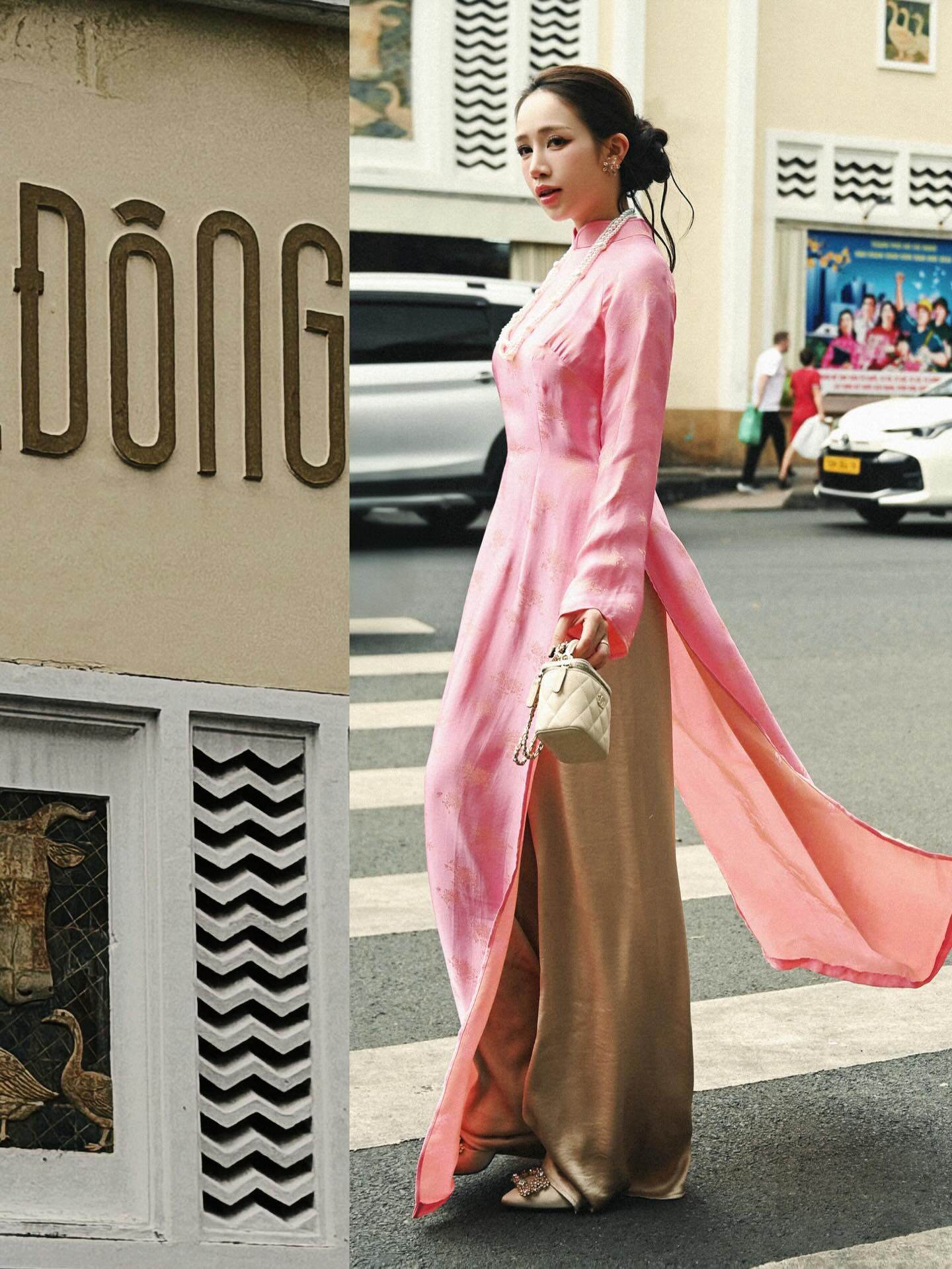 "Đối thủ" của Chi Pu dịp Tết qua: Mỗi ngày một bộ áo dài, bà ba không trùng lặp, phối với túi trăm triệu đi chợ - 11