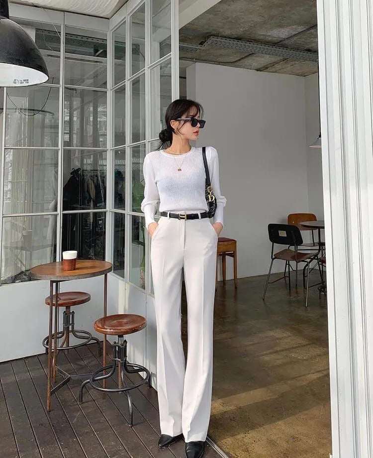 Mặc quần trắng muốn trông thon gọn và sang, chị em mũm mĩm nên học theo 5 bí quyết sau - 3