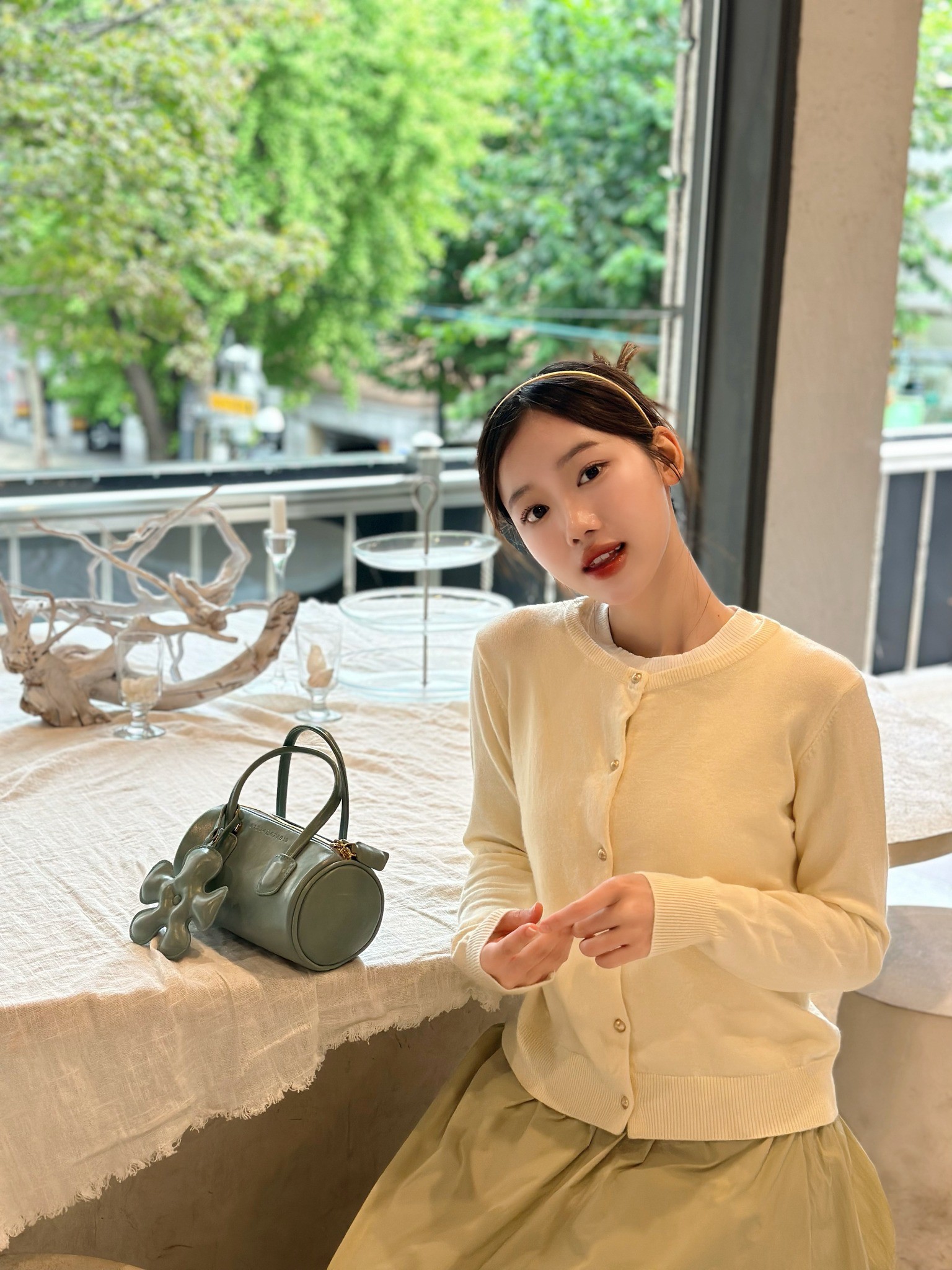 Gái xinh 2K Meichan diện style ngọt ngào mà không sến, xinh chẳng kém gái Hàn - 5