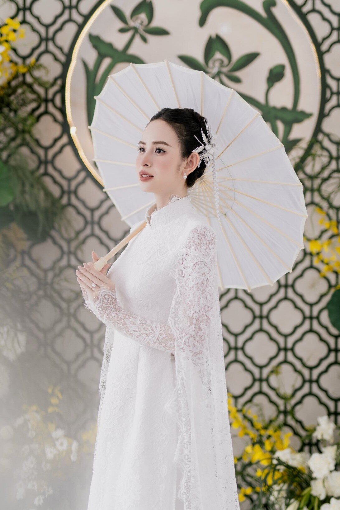 Hai mẫu áo dài cưới đặc biệt của cô dâu hot girl hơn 700.000 người theo dõi nổi đình đám mạng xã hội Việt - 12