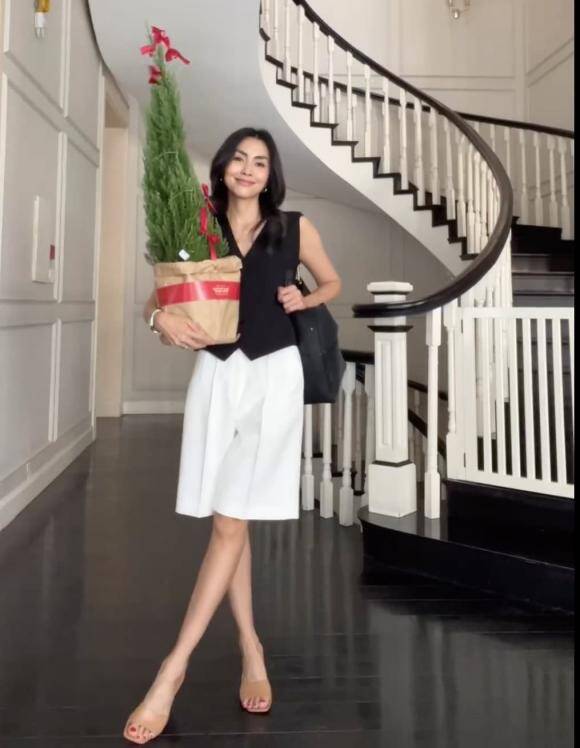 Bỏ qua áo phông, sơ mi nhạt nhẽo, hội mỹ nhân Việt diện quần ống rộng với kiểu áo này giúp cao - gầy - sang tức thì - 5