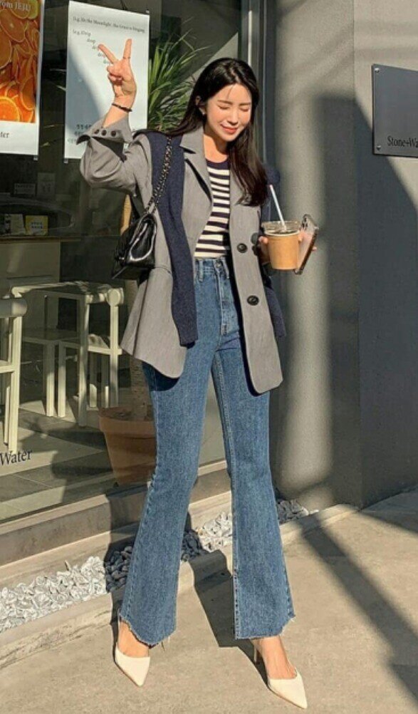 &#34;Nấm lùn&#34; ngại mặc quần jeans vì sợ bị chê, đó là do bạn chưa biết đến 4 cách phối này - 6