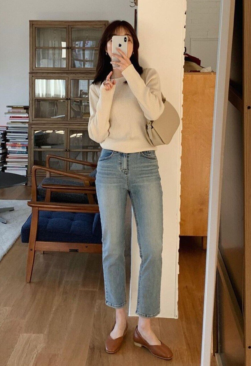 &#34;Nấm lùn&#34; ngại mặc quần jeans vì sợ bị chê, đó là do bạn chưa biết đến 4 cách phối này - 9