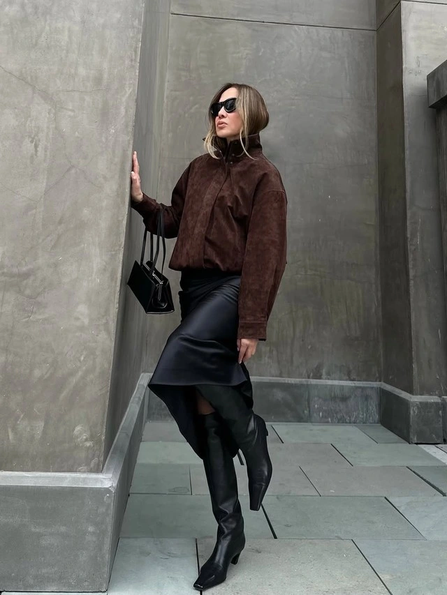 Chị em cao dưới 1m60 đừng mặc áo khoác dài, thay bằng 4 kiểu áo dáng ngắn này hóa thành 1m70 lại sành điệu - 11