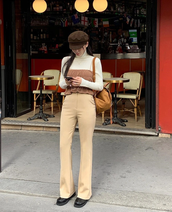 Màu quần trẻ hơn quần đen, sang hơn quần trắng, phối với 4 kiểu áo này là chuẩn "tinh hoa hội tụ" - 13